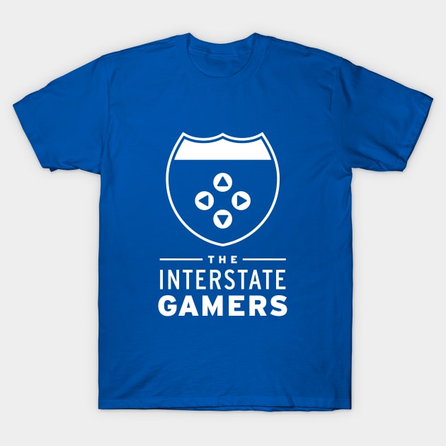 IG Logo (white) T-Shirt by The Interstate Gamers